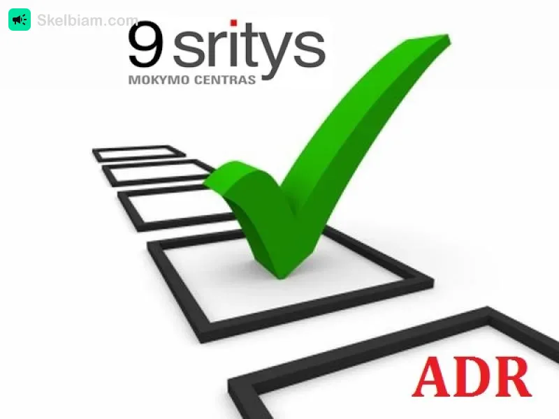ADR TESTAI VAIRUOTOJAMS