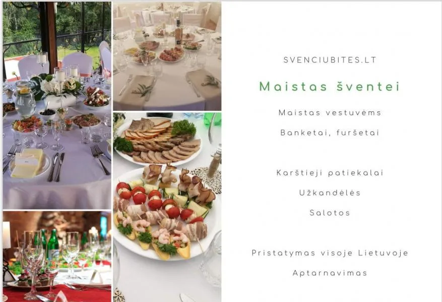 Vestuvės, banketai, furšetai. Maistas banketams, furšetams, vestuvėms — Kita, Vilnius